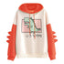 Women Sweatshirt Casual Print Long Sleeve Splice Dinosaur hoodies Sweatshirt Tops ropa mujer